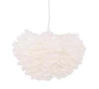 Lampe Suspension en plume "Nicola" 35cm Blanc