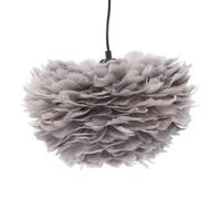 Lampe Suspension en plume "Nicola" 35cm Gris