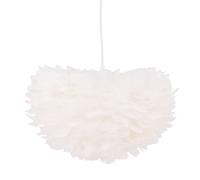 Lampe Suspension en plume "Nicola" 45cm Blanc