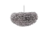 Lampe Suspension en plume "Nicola" 75cm Gris