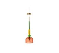Lampe Suspension en Verre "Fiona" 160cm Rouge