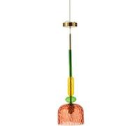 Lampe Suspension en Verre "Fiona" 160cm Rouge