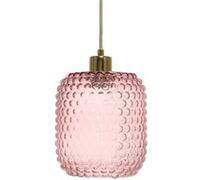 Lampe Suspension en Verre "Irène" 27cm Rose Rose G