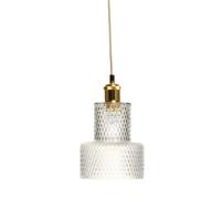 Lampe Suspension en Verre "Mona" 27cm Transparent