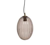 Lampe Suspension en Verre "Virgina" 36cm Gris