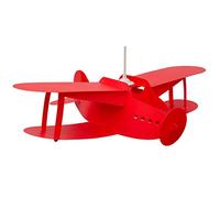 Lampe suspension enfant Avion biplan rouge R&M Coudert 48cm (l)