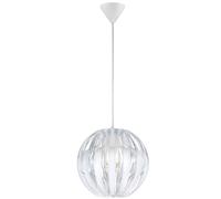 Lampe suspension lampe suspension lampe de table à manger salon, réglable en hauteur, blanc transparent, 1x douille E27, DxH 30x150cm