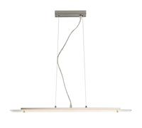 Suspension Luminaire Suspendu Lampe à Verre Argent 1x LED Hauteur 120cm