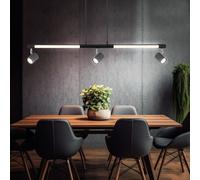 Lampe Suspension LED Lampe Salle à Manger Noir Spots Mobile