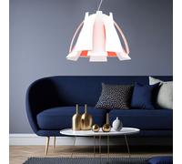 Lampe à suspension blanche lampe de table à manger lampe de salon, feuille orange, 1x E27, DxH 55x110 cm, Eglo 92844