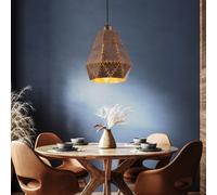 Lampe Suspension Rétro Plafonnier Industriel Luminaire de Salon Rouille