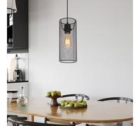Lampe Suspension Table En Luminaire de Cuisine Cage Noir E27 H 120 CM