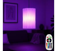 Lampe Suspension Télécommande RGB Dimmable LED Annelé Blanc Changement