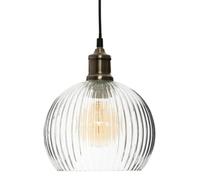 Lampe Suspension Verre "Laye" 20cm Transparente