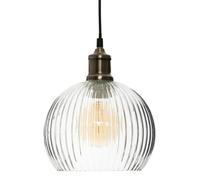 Lampe Suspension Verre ""Laye"" 20cm Transparente