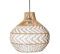Lampe suspension YAUCO Rotin Blanc