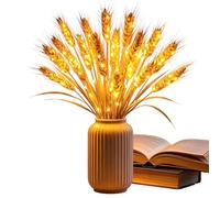 Lampe Table Épi Blé - Luminaire Bureau LED Récolte Dorée | Éclairage Central Thème Moisson | Polystyrène, Lumière Blanc Chaud, Style Rustique Ferme, 38x13x13cm, 332g, pour Chambre Salon Bureau Restaur