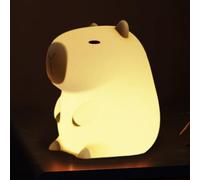 Lampe Tactile Capybara Mignonne En Silicone, Lumières De Nuit Capybara LED, Jouet Capybara, Lampe De Chevet Enfantt Pour Chevet, Chambre À Coucher, Rechargeable Par USB,pour Chambre Garçons Filles