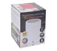 Lampe tactile LED rechargeable blanc multicolore plastique USB