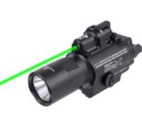 Lampe tactique pour armes, sortie lumineuse de 500 lumens, adaptée aux rails de 20mm, viseur laser rouge/vert, bleu