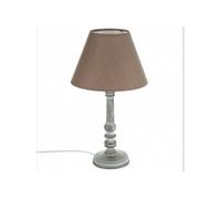 Lampe taupe en bois 36 cm de hauteur