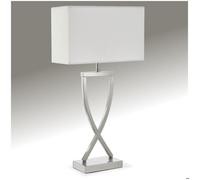 Lampe - TECTAKE - Lampe de table AVINA 60W design moderne et lumière non éblouissante - Nickel