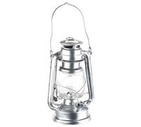 Lampe-tempête à LED effet flamme vacillante - Argent