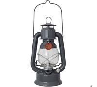 Lampe tempête - Anthracite - 30 cm - Métal galvanisé - Éclairage 24h - Réglage de mèche