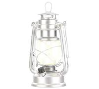 Lunartec : Lampe-tempête LED à piles à intensité variable 200 lm / 3W / 8000K - Argent Argent