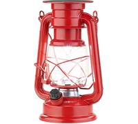 Lampe-tempête solaire LED - LUNARTEC - Rouge - Vintage - Jardin - 40 lumens