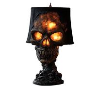 Lampe tête de mort, veilleuse d'Halloween, lampe gothique décorative, lumière LED effet lave gothique, décoration de table horreur pour maison, salon, fête d'Halloween