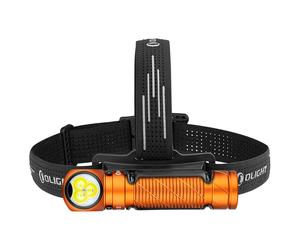 Lampe torche à tête et à angle Perun 3 Orange avec bandeau - 3000 lumens Olight