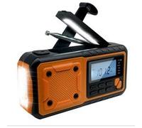 Lampe torche,Aiorber radio multibande, méthodes de recharge multifonction, haut-parleur à basses profondes, prise casque，orange orange
