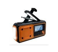 Lampe torche,Aiorber recharge à manivelle, préparation aux situations d'urgence, radio multifonction, lampe de lecture à trois niveaux, alarme