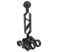 Lampe torche de plongée en alliage d'aluminium avec bras à double rotule et fixation à 2 pinces papillon pour appareil photo sous-marin