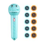 Lampe torche de projecteur pour enfant - 80 diapositives de dessins animés, torche à main éducative | veilleuse interactive pour narration, jeu d'ombres, torche de diapositives portable pour ap