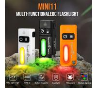 Lampe torche EDC Trustfire MINI11 750LM, mini lampe à clip, projecteur/éclairage large, rechargeable par USB C, torche de poche RGB avec clip magnétique