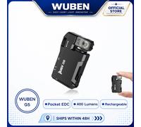 Lampe torche EDC WUBEN G5 400 lumens avec lumière RGB rechargeable, porte-clés magnétique, mains libres pour le camping, la réparation automobile, l'utilisation domestique