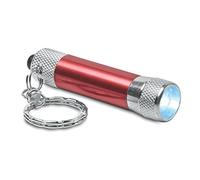 Lampe torche en aluminium avec porte-clés, Red, d1.6x6.9cm