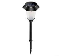 Lampe torche hexagonale d'extérieur à énergie solaire avec effet de flamme LED réaliste et deux options de montage pour les applications d'éclairage de jardin et de paysage (B)