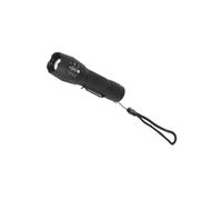 Lampe torche LED 10 W avec zoom, 350 lm, IP44, idéale pour le camping, les urgences et les activités de plein air.