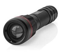 Lampe Torche LED 10W 1000lm IPX7 Portée 200m Rechargeable USB-C Nedis Noir Noir