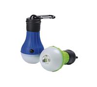 Lampe torche LED 2 positions avec mousqueton bleu, idéale pour le camping, les urgences et les activités de plein air.