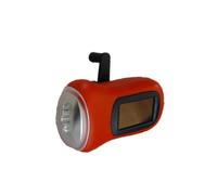 Lampe torche LED à manivelle Dynamo à énergie solaire, lampe de poche d'urgence de survie (rouge)