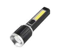 Lampe Torche LED COB Multifonctionnelle Rechargeable avec Indicateur de Batterie, Lampe Torche Portable de Camping et D'Urgence