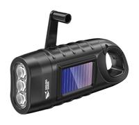 Lampe torche LED portable à énergie solaire avec manivelle dynamo pour camping, alpinisme et tente à haute luminosité