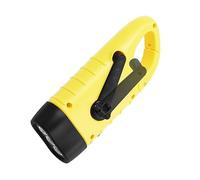 Lampe torche LED portable multifonction à charge solaire pour camping, urgence, plastique de qualité supérieure, design compact et léger (jaune)