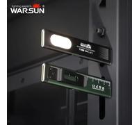 Lampe torche LED portable WARSUN T7, mini lampe de poche 800LM rechargeable, lumière de travail avec base magnétique et clip, idéale pour la randonnée, la pêche et l'EDC