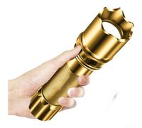 Lampe torche LED rechargeable, lampe torche CERR haute puissance avec faisceau de 500 m, zoom focus, corps en aluminium étanche, banque d'alimentation USB pour camping randonnée UK (M)