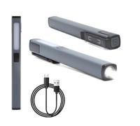 Lampe torche LED rechargeable USB C - lampe de poche 6 modes avec aimant & COB latéral, lampe de poche étanche, baladeuse LED mécanicien, forte lampe torche rechargeable pour Camping, Voiture, Garage,